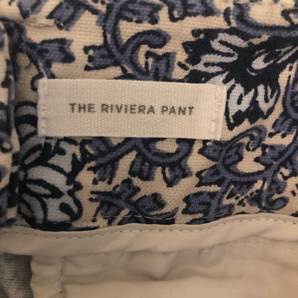 LOFT Blue Patterned Marisa Fit Riviera Dress Pants - Picture 5 of 5